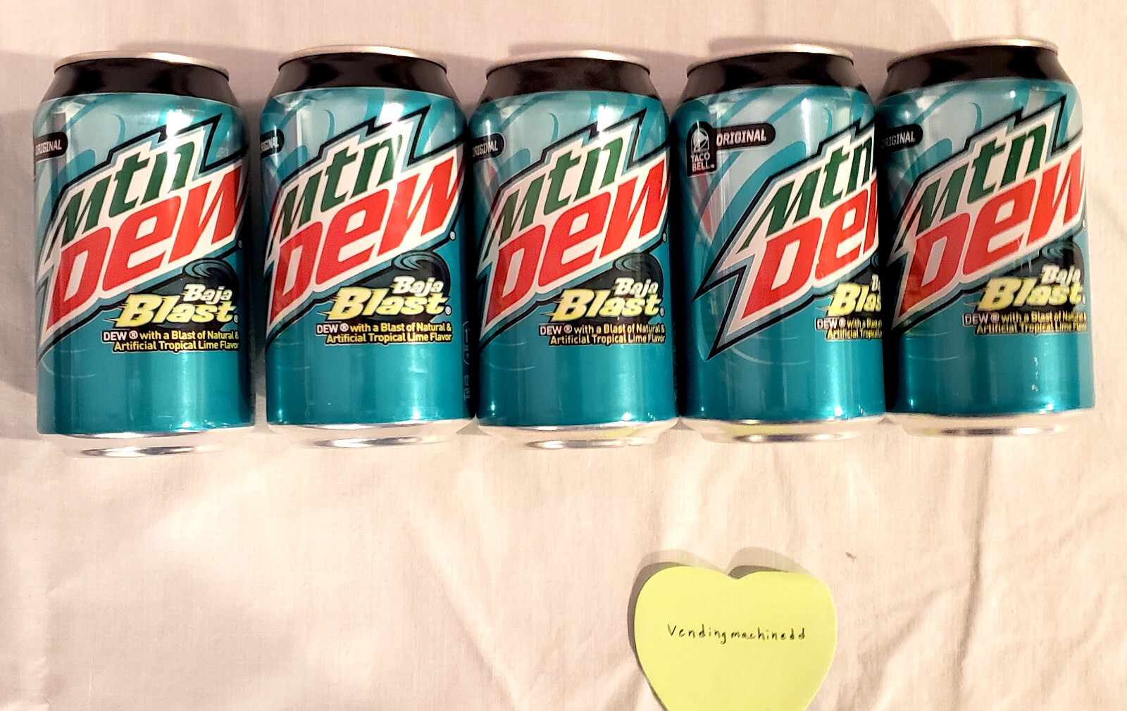 Mountain Dew Baja Blast Taco Bell UNOPENED CANS old design 2018/2019 12oz