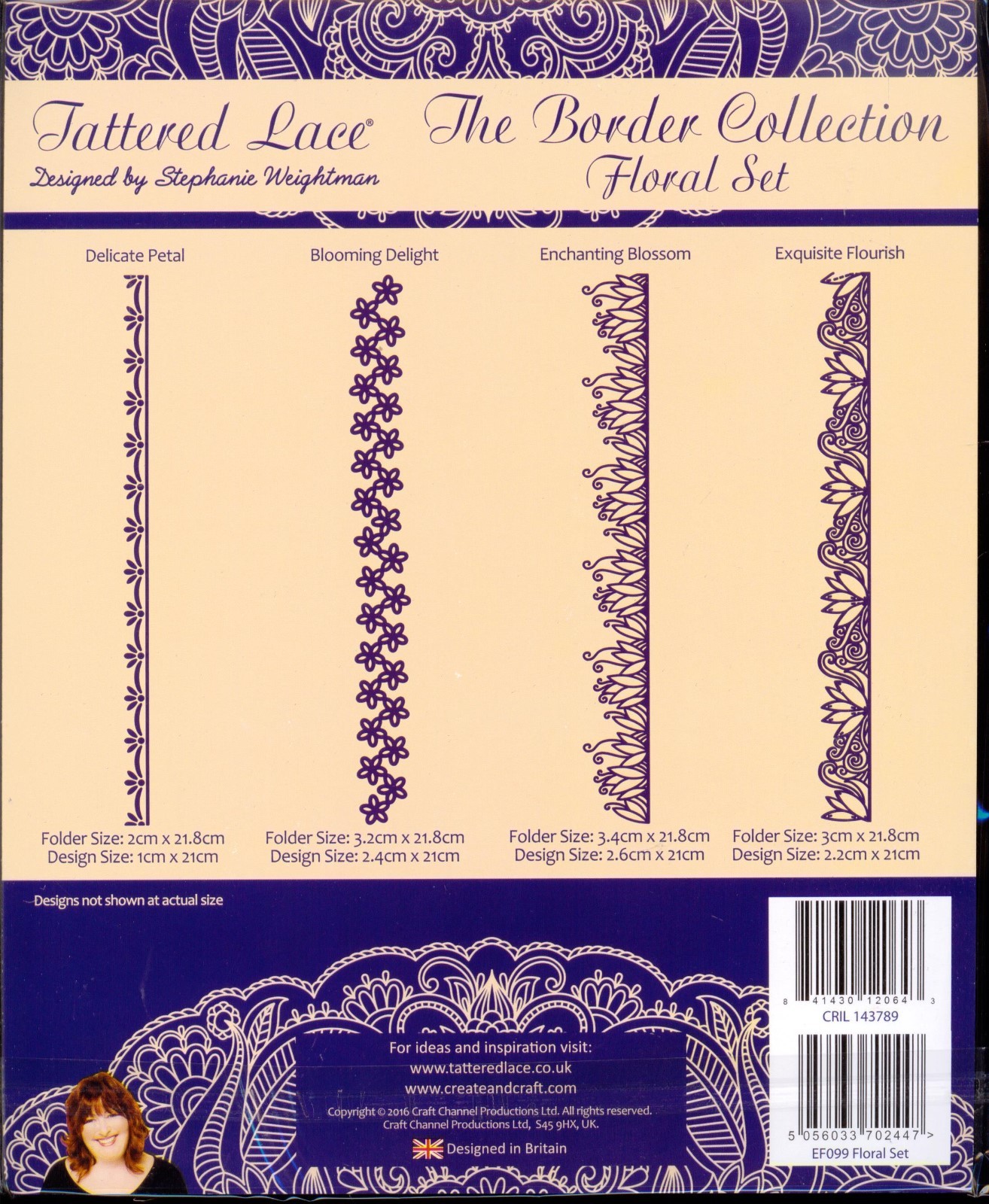 TATTERED LACE The Border Collection FLORAL SET Embossing Folders