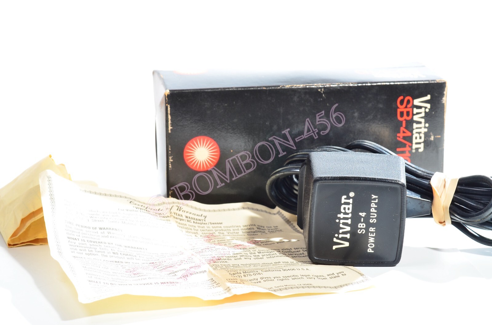 VIVITAR SB-4 POWER SUPPLY F 283 FLASH - GENUINE OEM, BOX. NOS. NO WARRANTY CARD