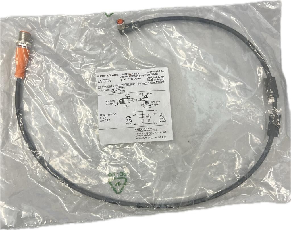 IFM Electronic Interconnect Cable EVC226 Sensor Actuator Cable