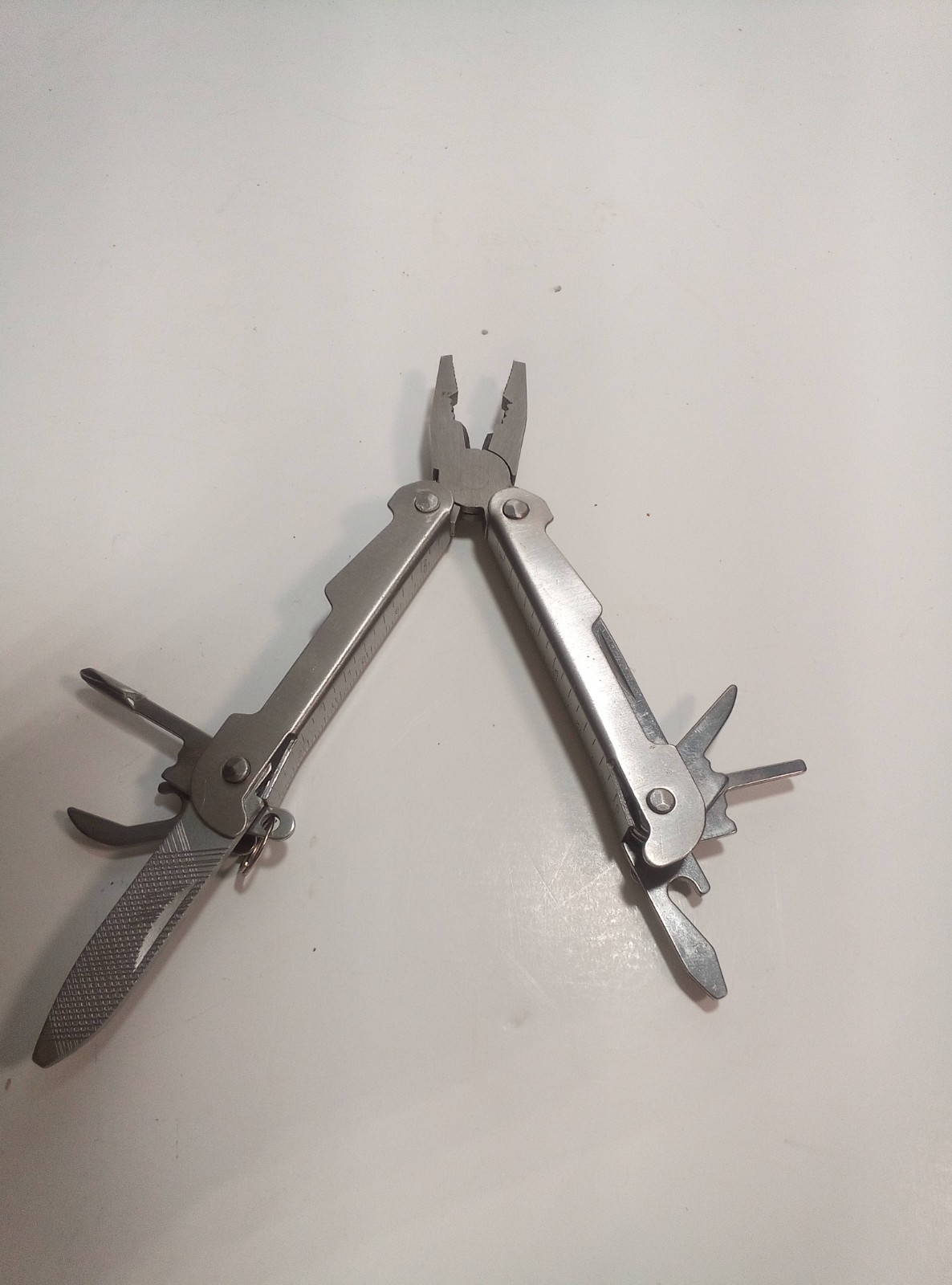 Silver Metal Multi-Tool with Pliers and Fold-Out Tools (U-10)