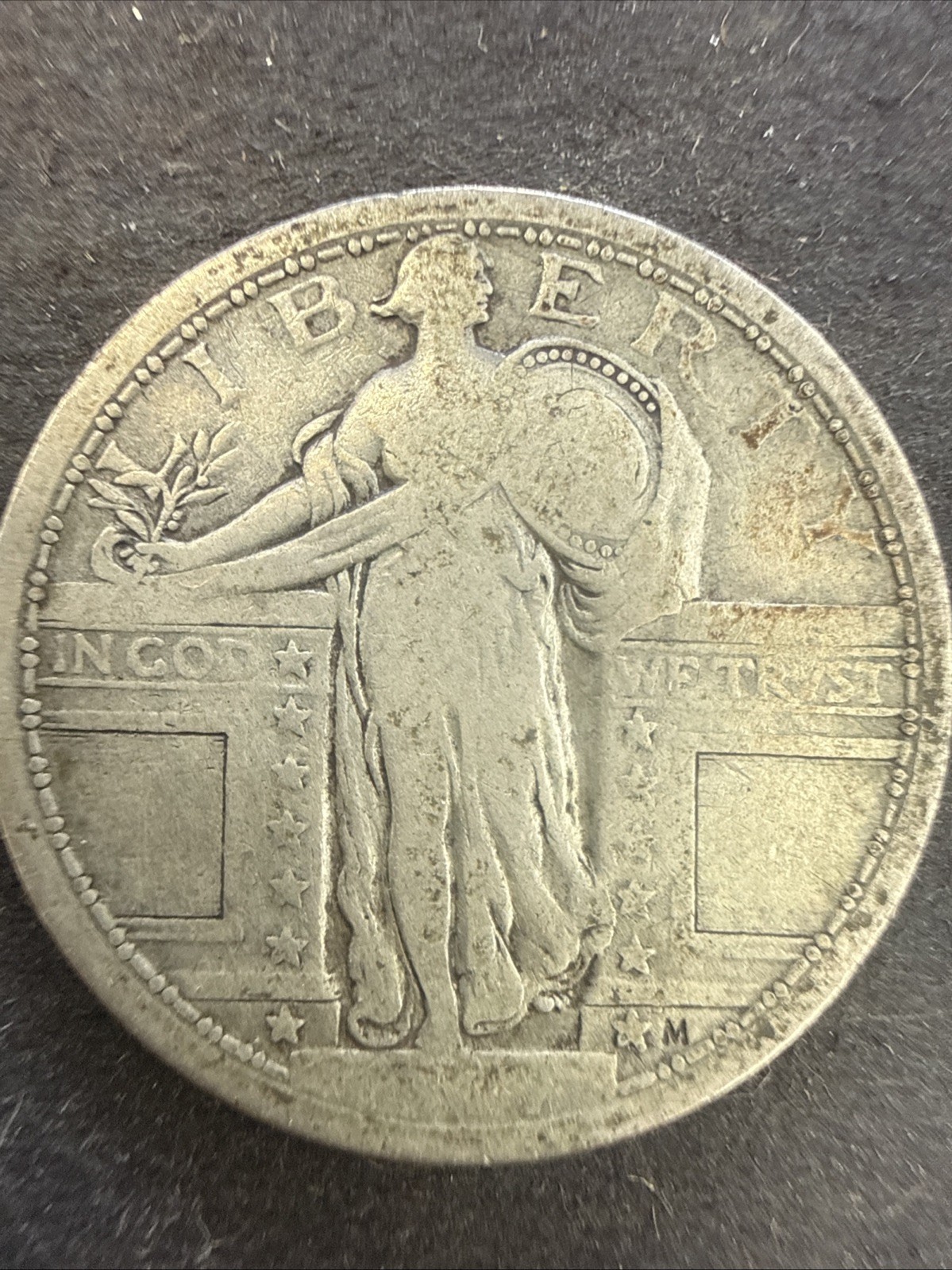 1917 P Standing Liberty Quarter Dollar 25C Cents Coin Silver Type 1  #21072