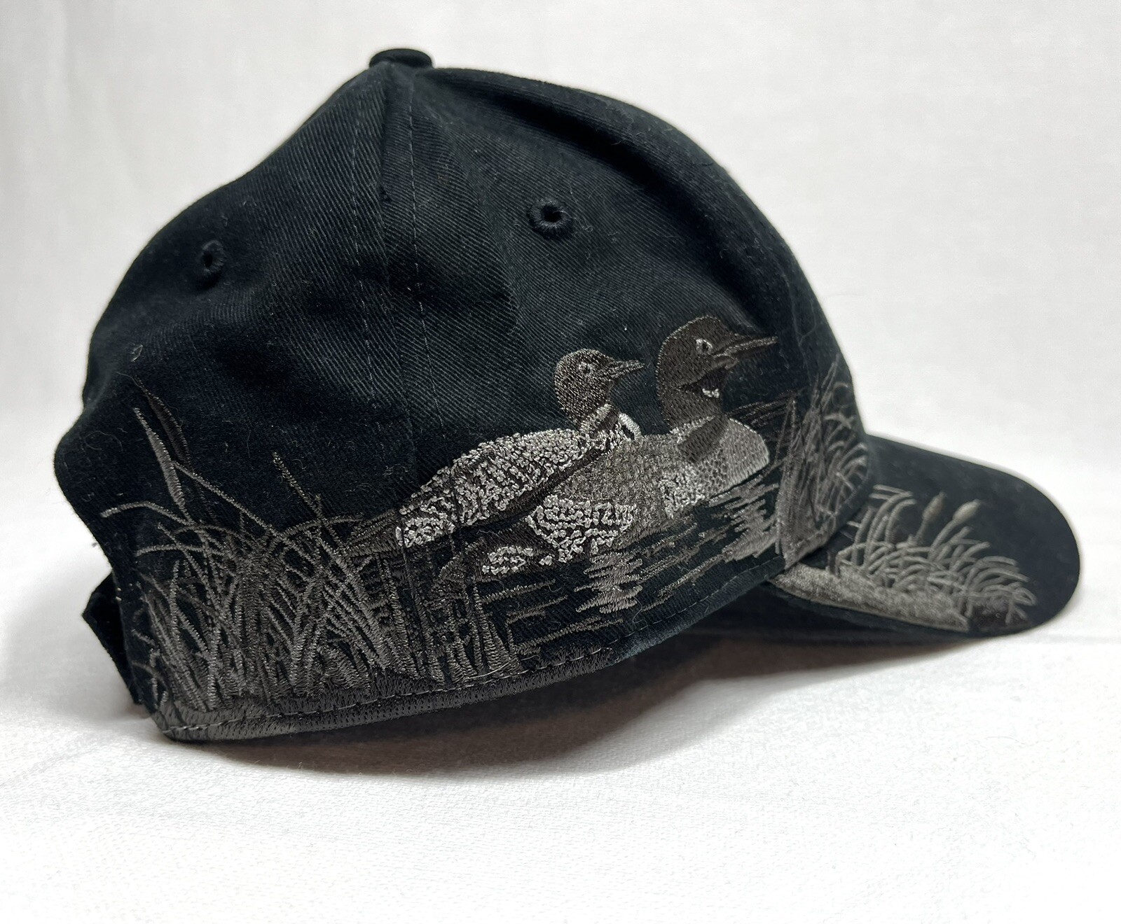Dri Duck Traders Black Embroidered Duck Hook Loop Adjustable Strapback ADK 1892