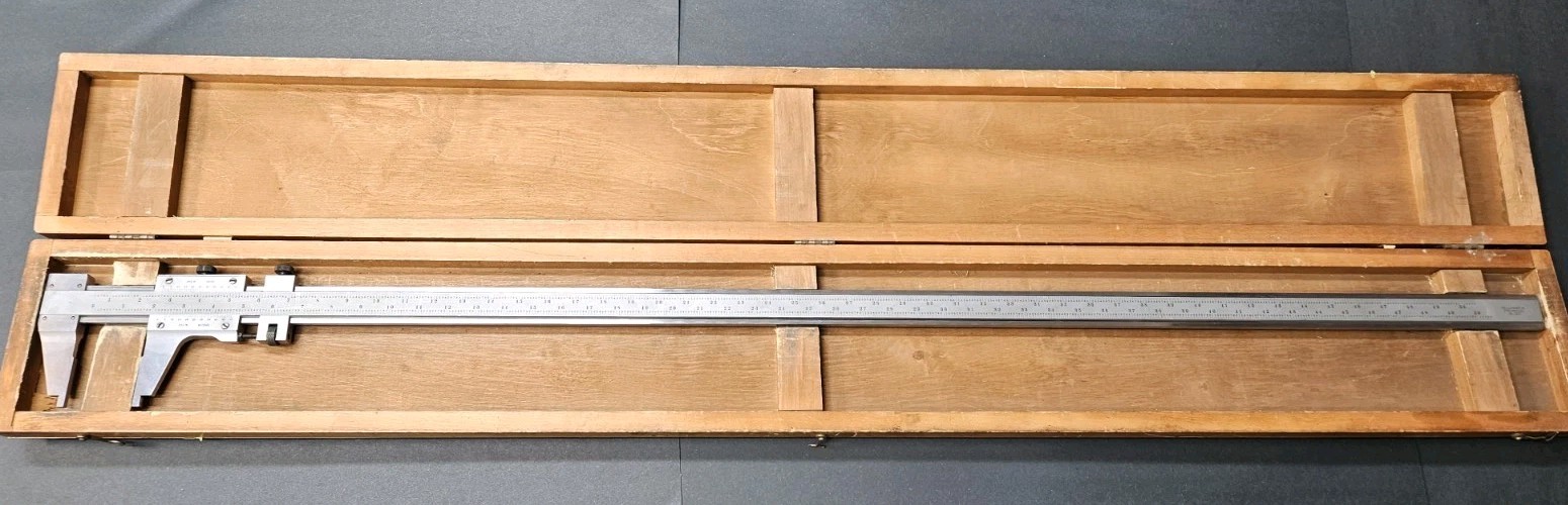 STARRETT 123 48" Master Vernier Calipers Hardened & Stabilized Bar Machinist