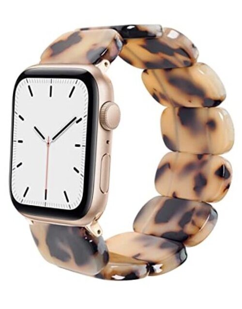 Tortoise Stretchy Watch Band Compatible with Apple Watch Resin Cute Watch
