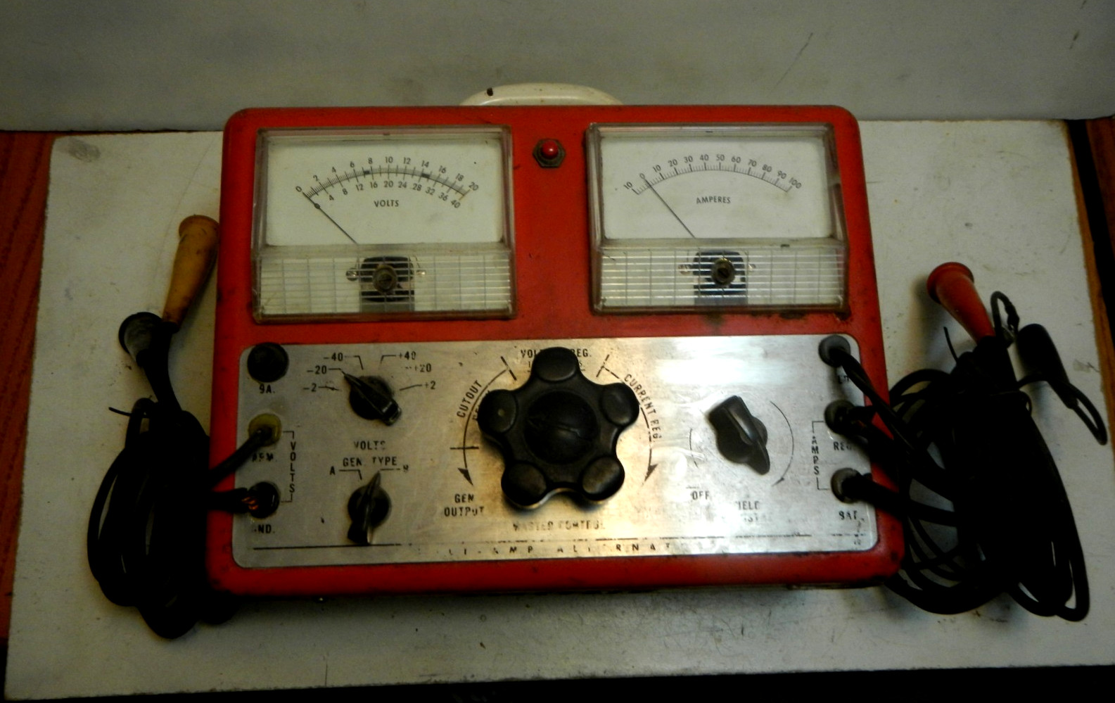 Vintage Allen Electric Generator Volt Amp Test Meter Model 27-37 Kalamazoo USA