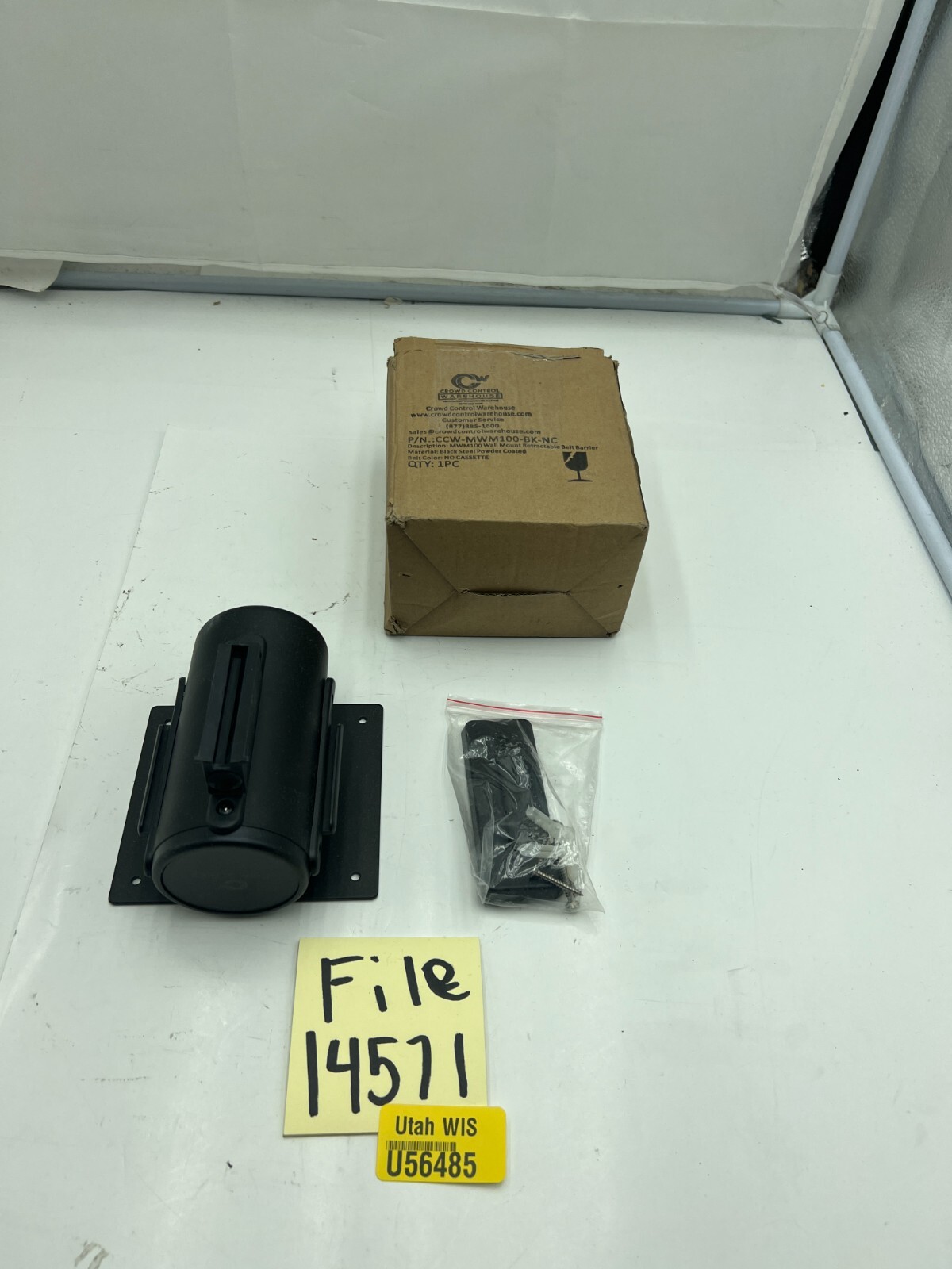 Crowd Control Warehouse MWM100 Wall Mount Retractable Belt Barrier