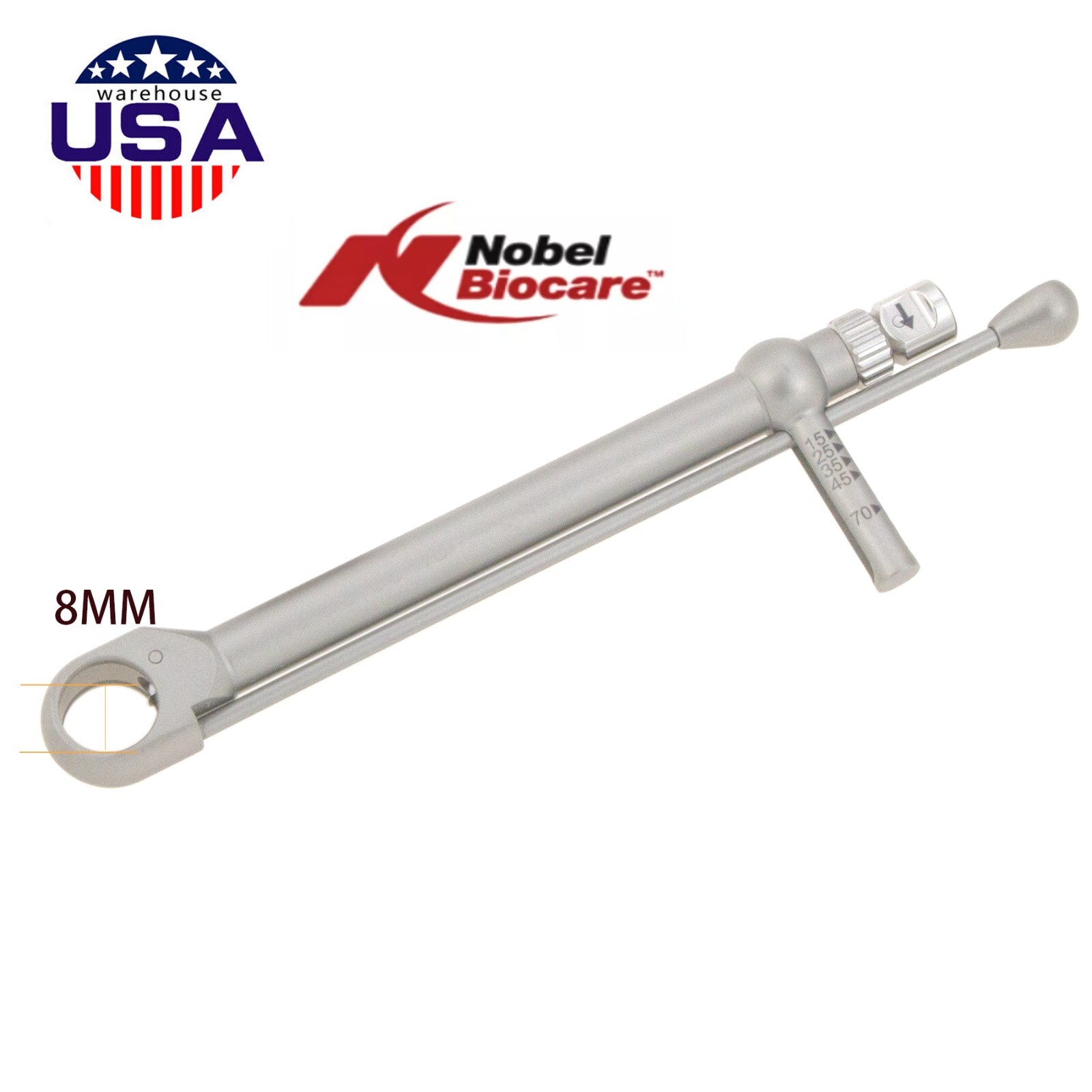 Nobel Biocare Manual Dental Implant Torque Wrench Surgical Prosthetic 15-70Ncm