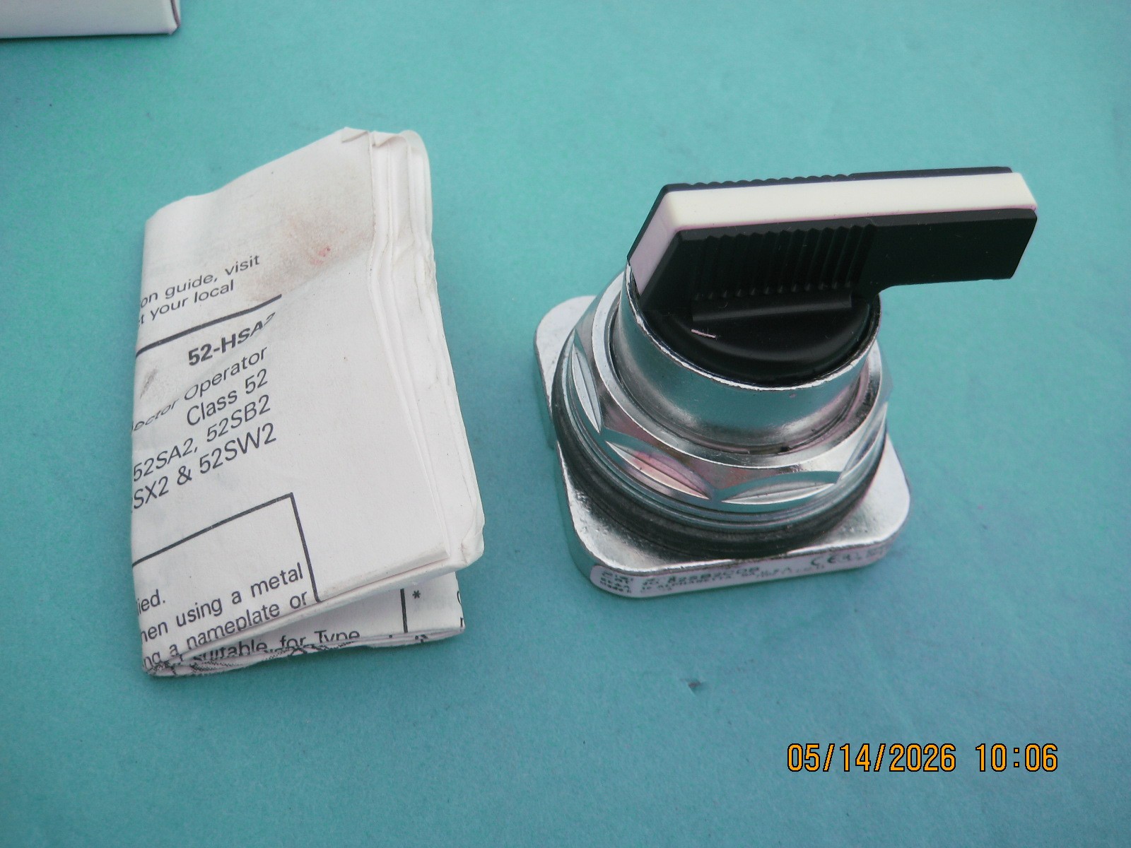 SIEMENS 52SB2CDB Selector Switch Operator
