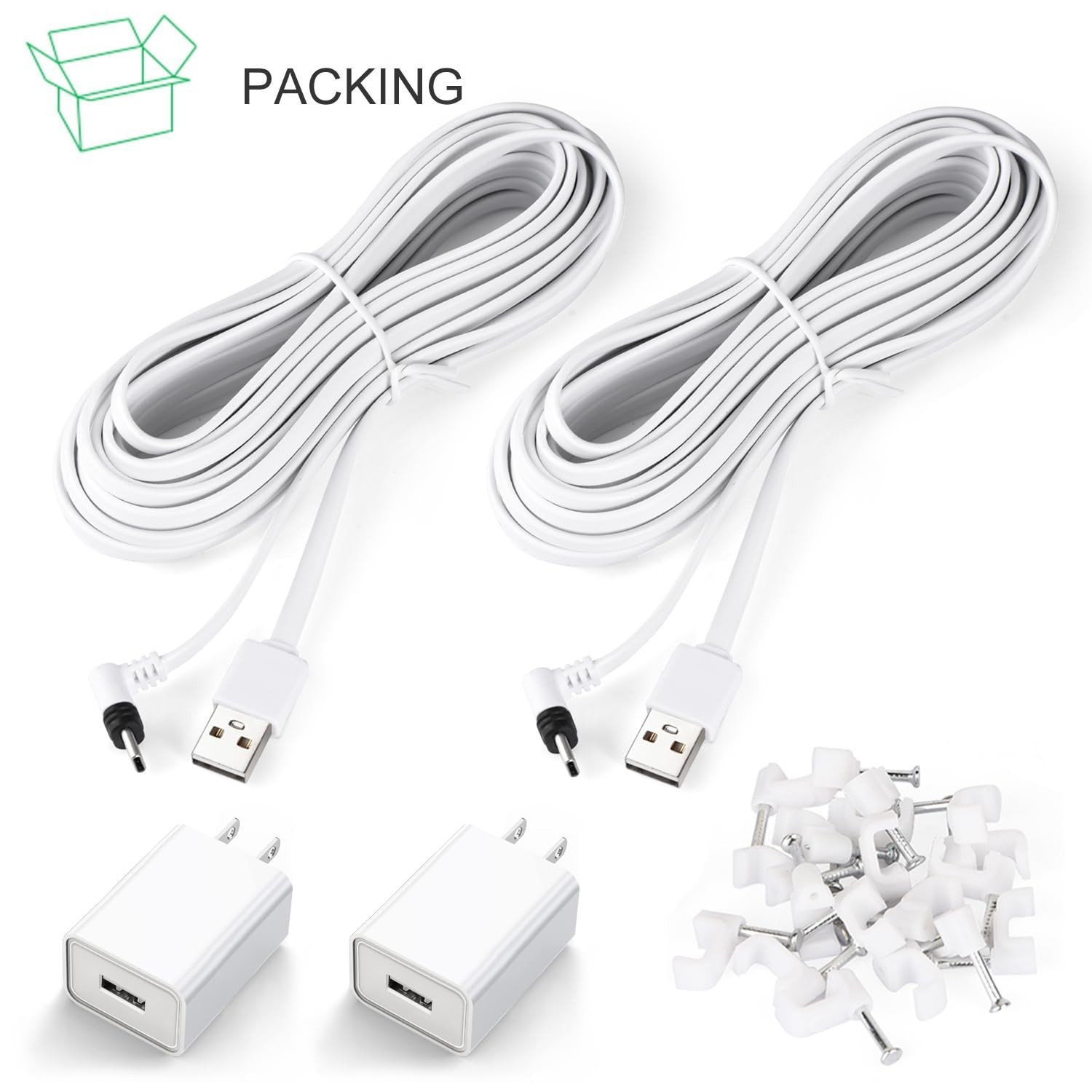 2Pack 25FT Power Cable Compatible with Arlo Essential 2K Outdoor Security Camera