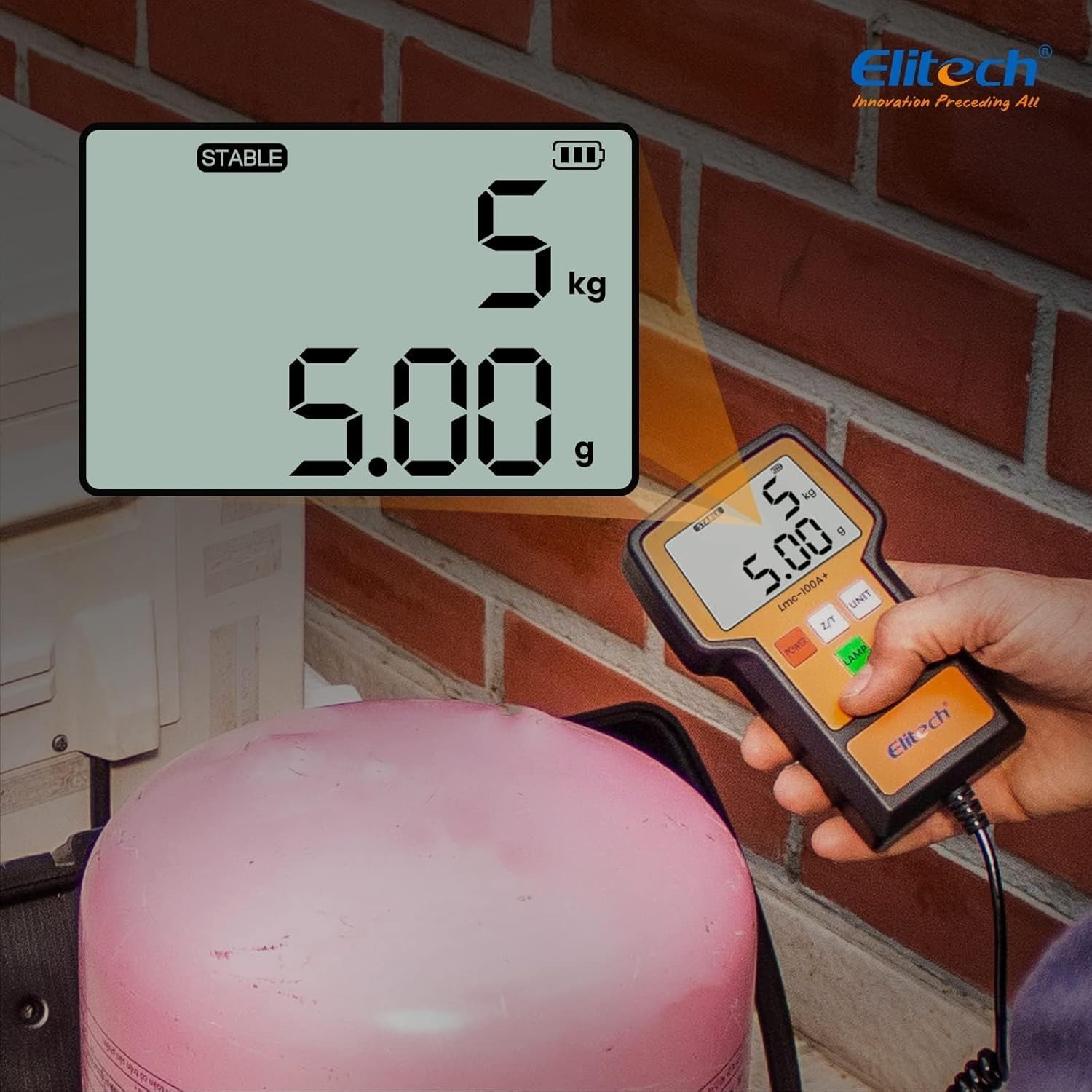 Portable 220Lbs Freon Charging Scale with Extra Large Display & Expert Support