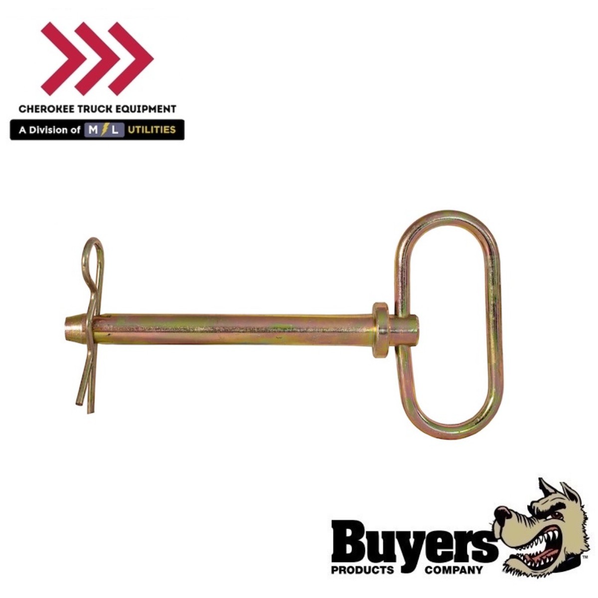 Buyers Products 66110 Yellow Zinc Plated Hitch Pin - 3/4 dia x 4-1/4"