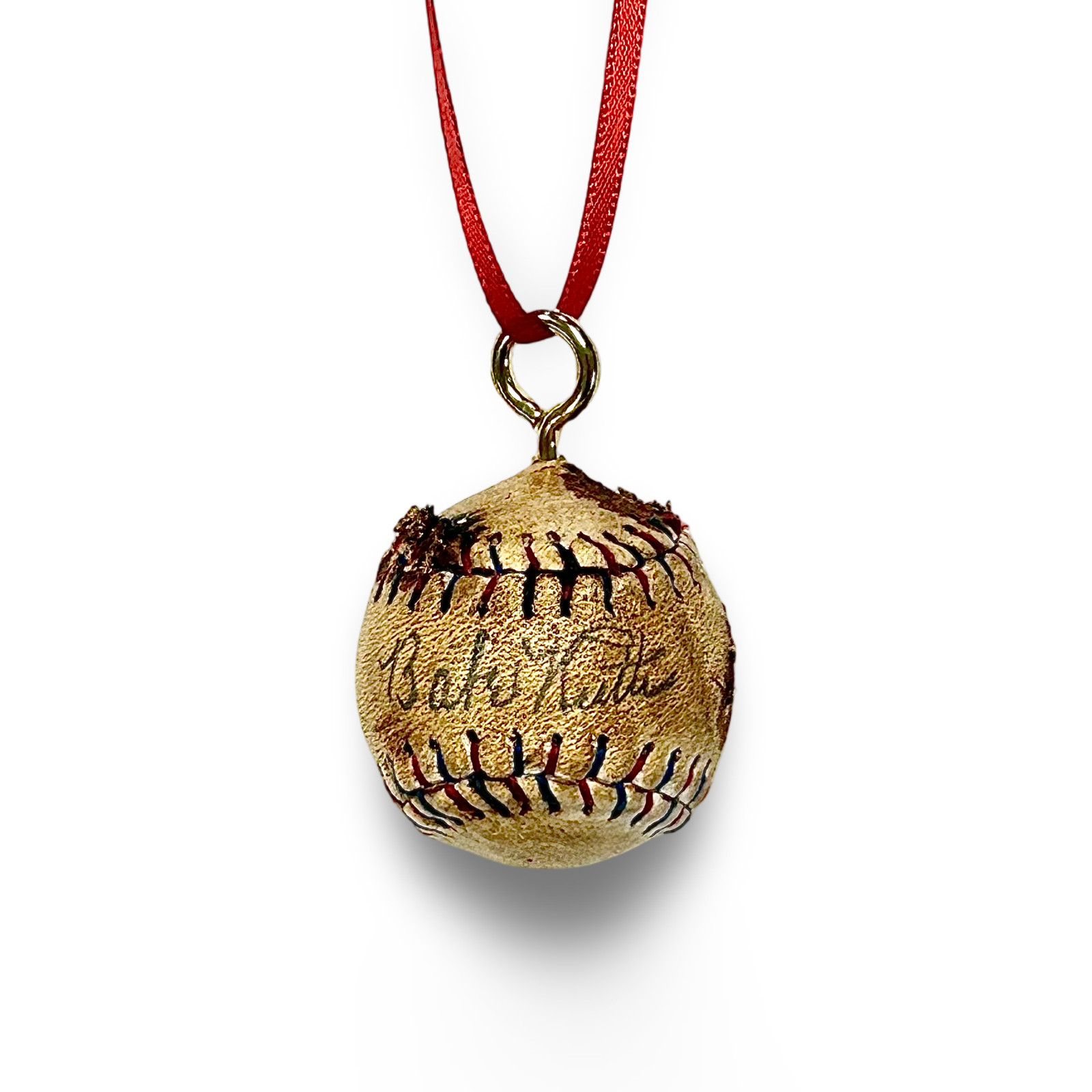 Babe Ruth Replica Autograph Miniature Baseball Christmas Ornament Sandlot Style