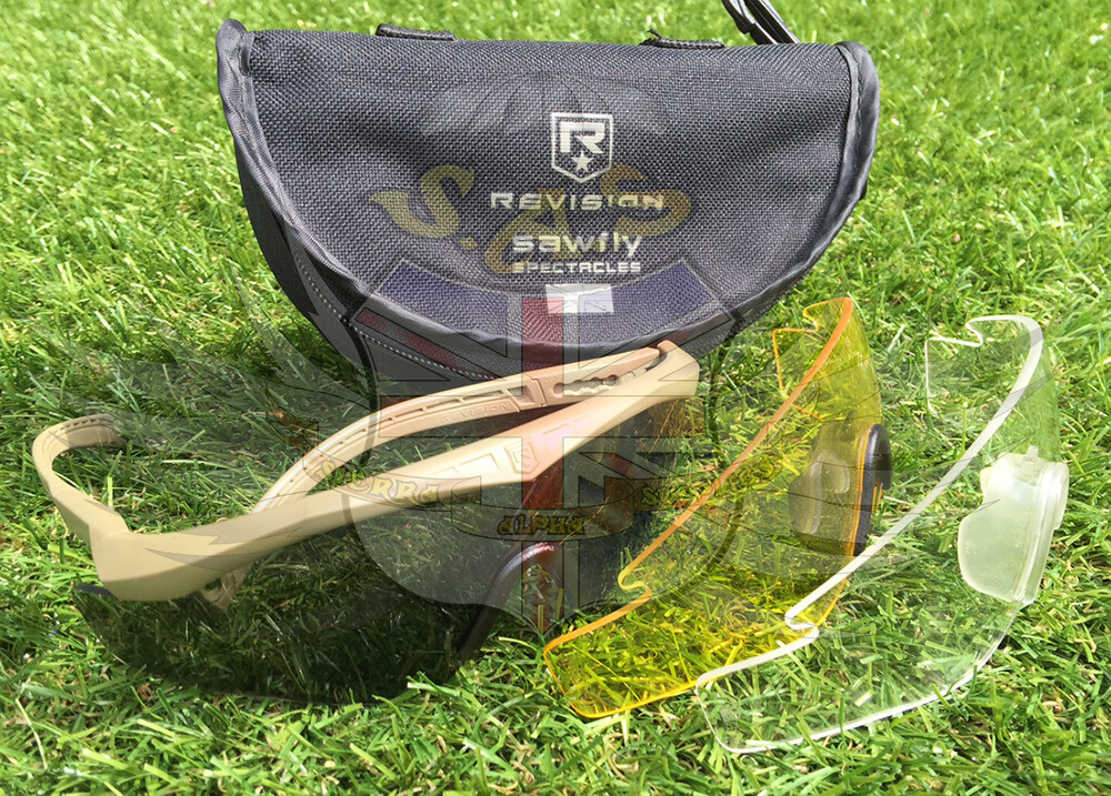 British Army Surplus Tan Frame Revision Sawfly Max Ballistic Safety Glasses