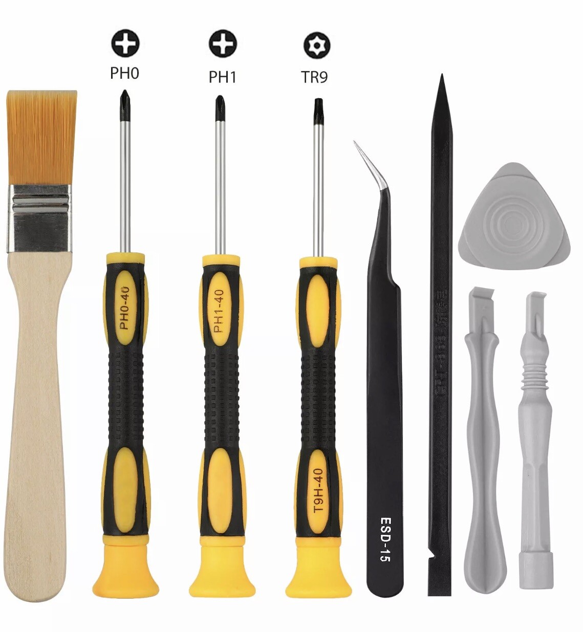 Magnetic Screwdriver Opening Repair Cleaning Tool Kit for PS4 XBOX Controller 9P