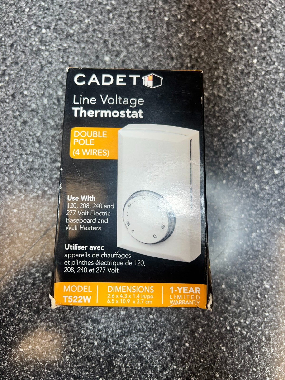 Cadet T522W Wall Thermostat, NIB