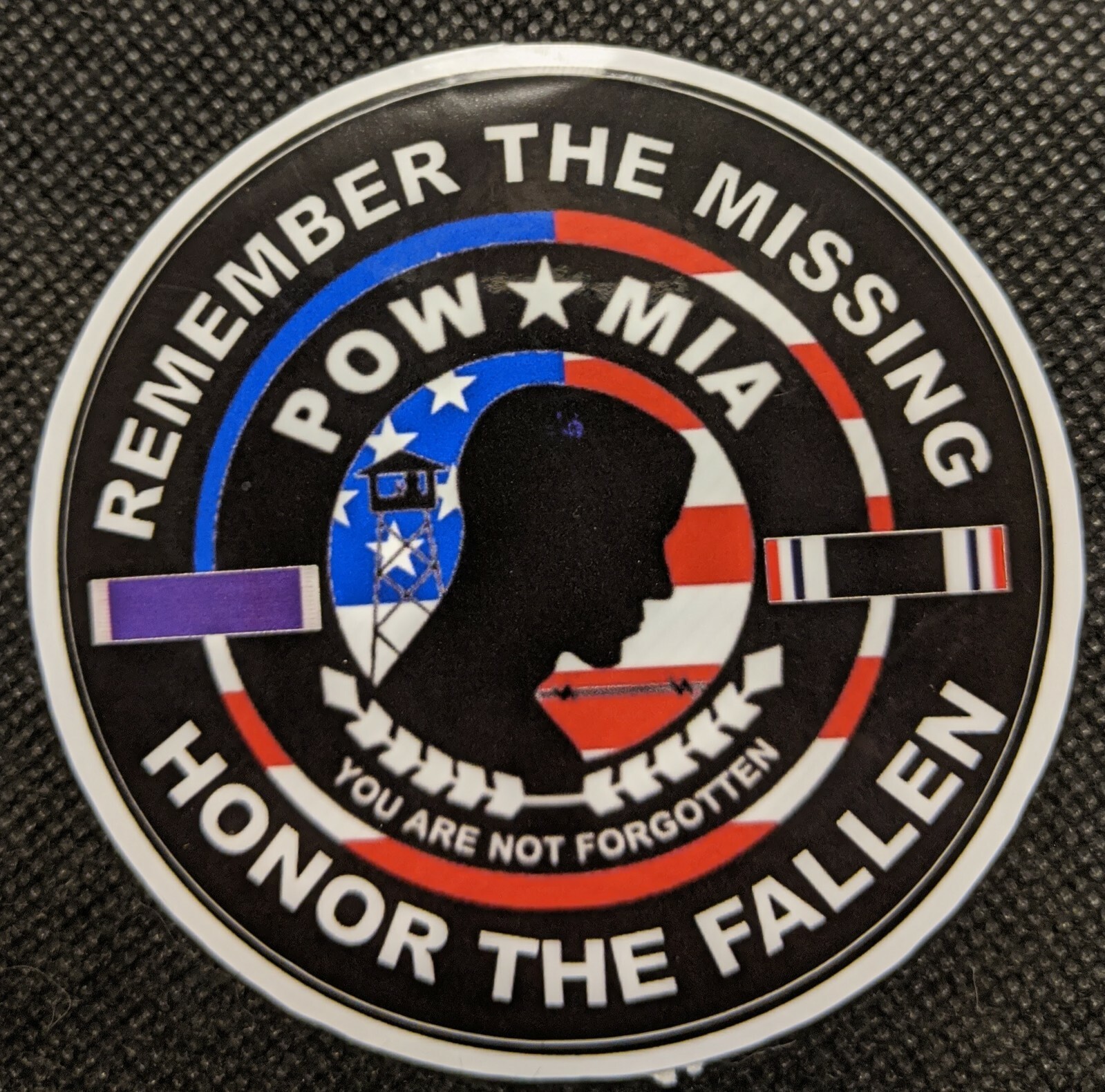 POW MIA Remember The Missing Honor The Fallen 3.5 inch Sticker Decal