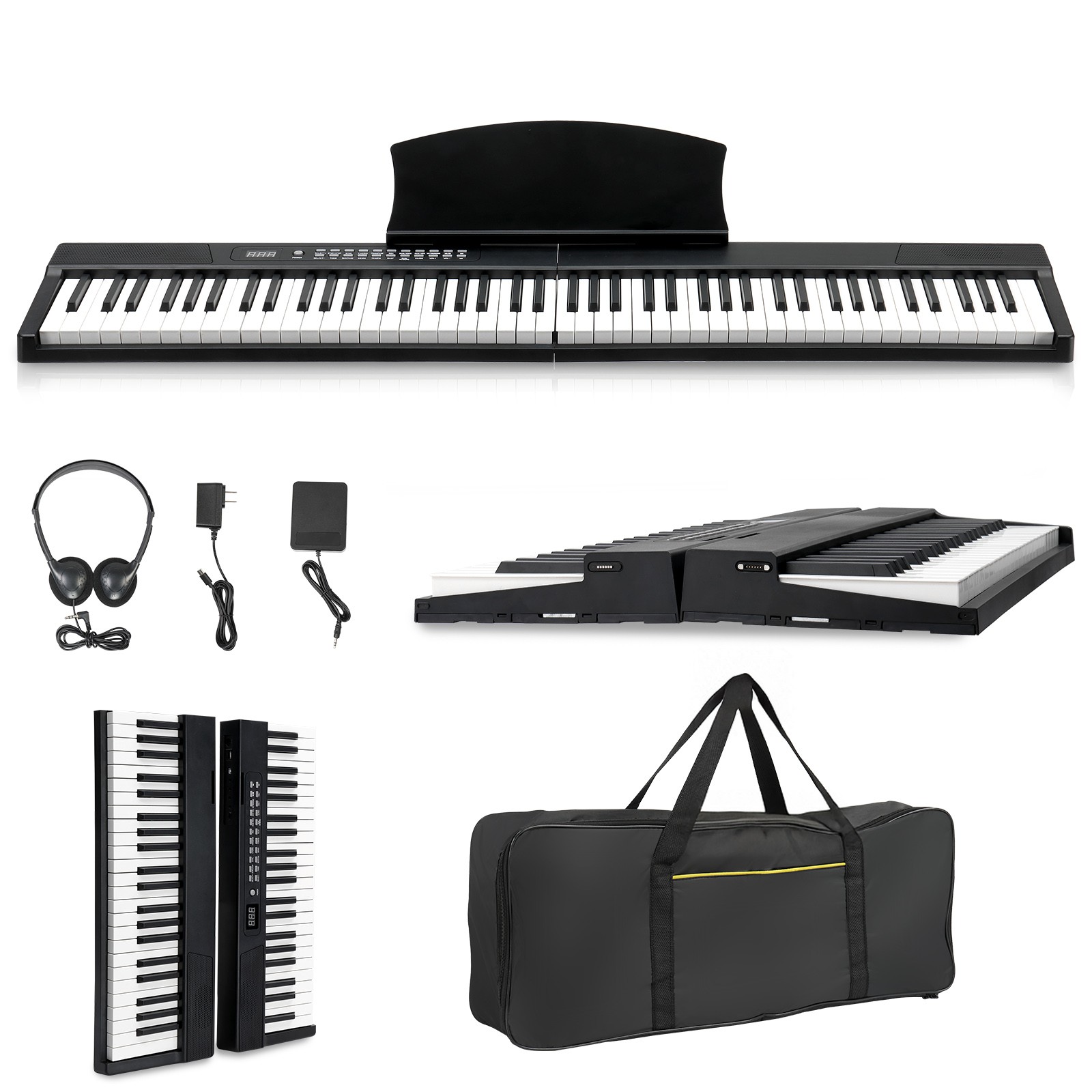 Ktaxon 88 Key Magnetic Connection Piano Semi-Weighted Standard Digital Piano
