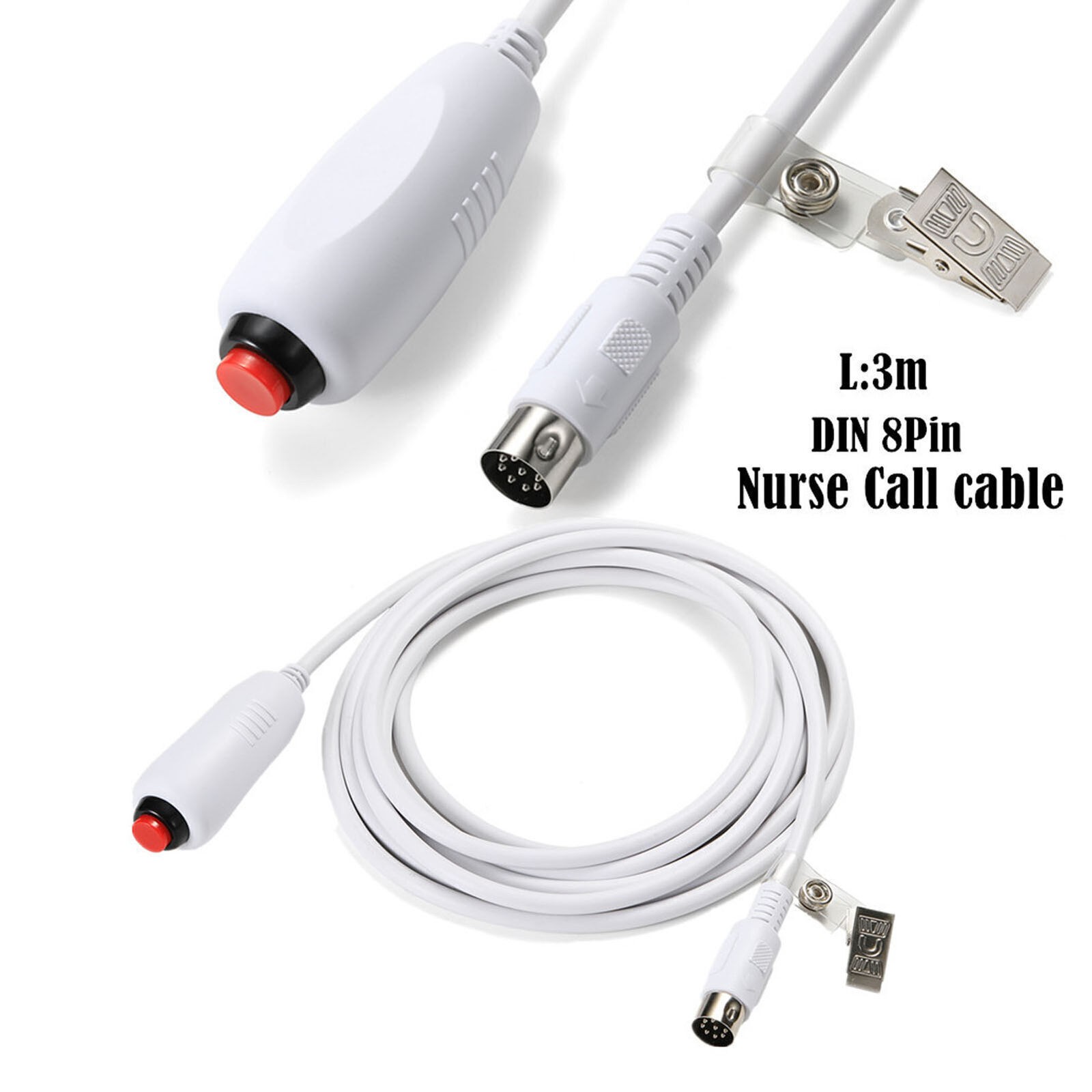 Nurse Call Cord Station Universal Replacement Emergency Push Button Cable Large