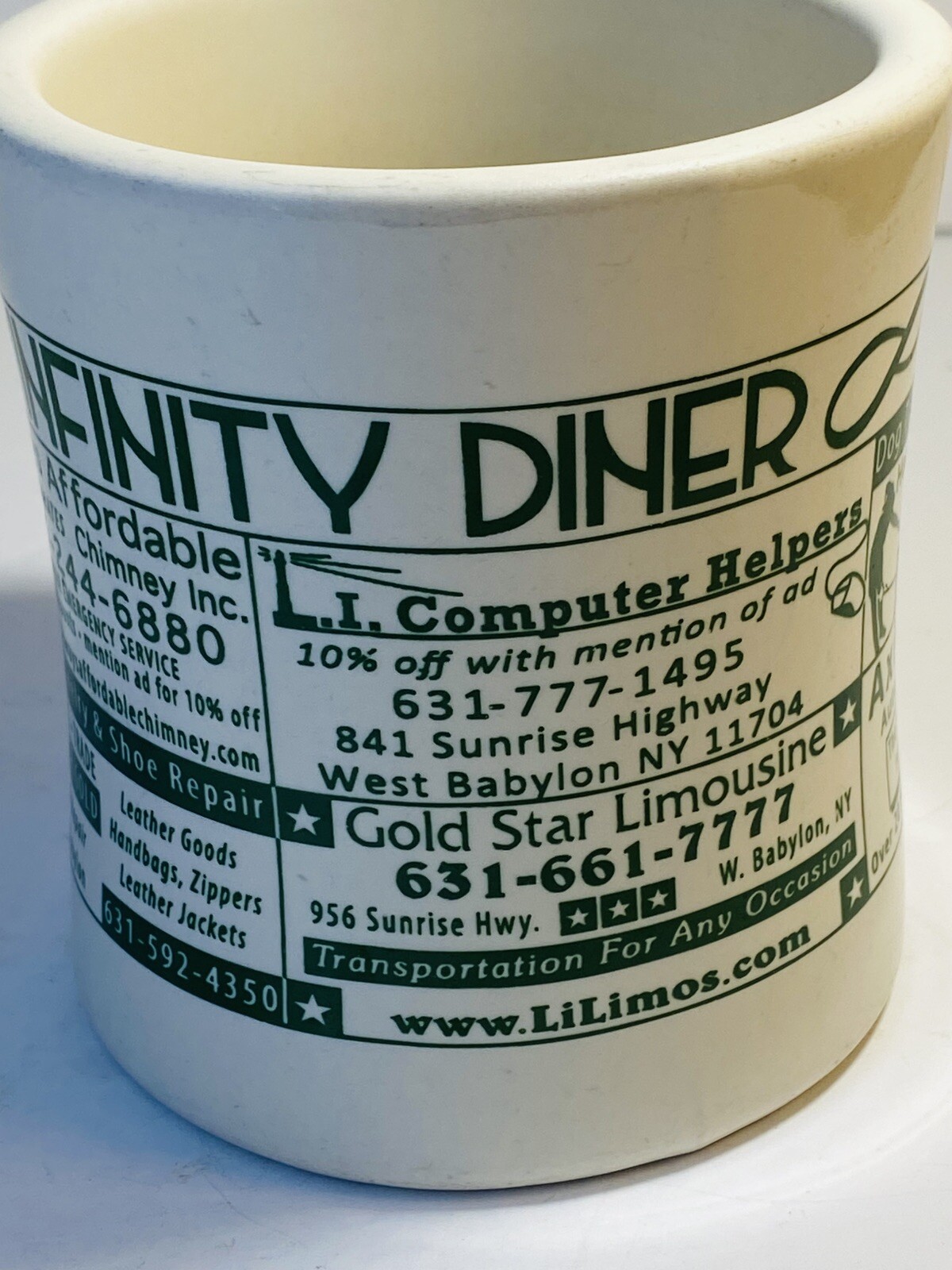 The Infinity Diner West Babylon NY Stoneware Coffee Mug