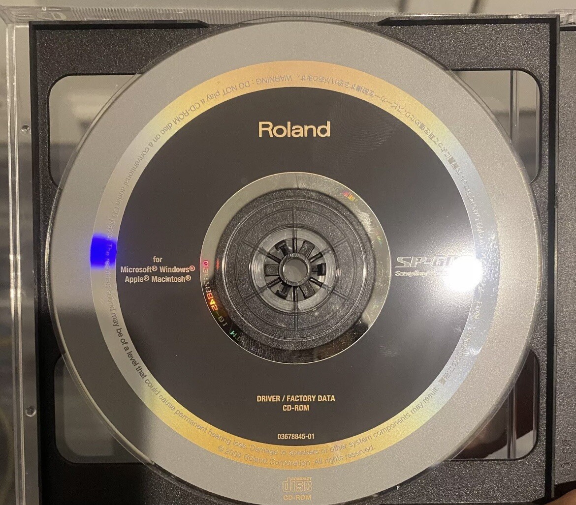 Roland SP-606 Originally Bundled Driver Software & Cakewalk P-606 Program Copies