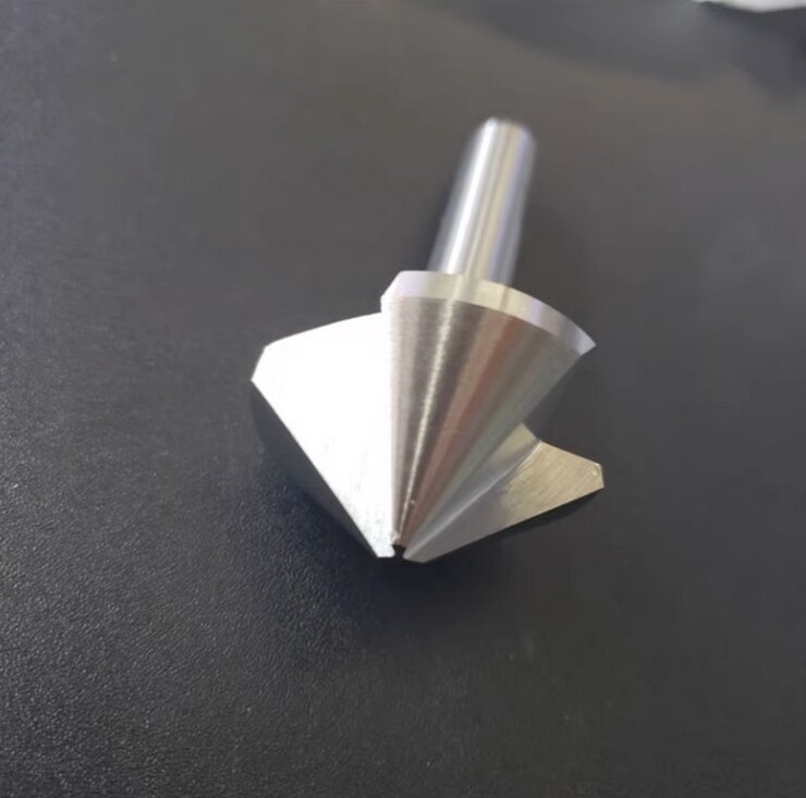 HSS 4.5-60mm 3 Flute 90° Chamfer Countersink Deburring Drill Crosshole Tool