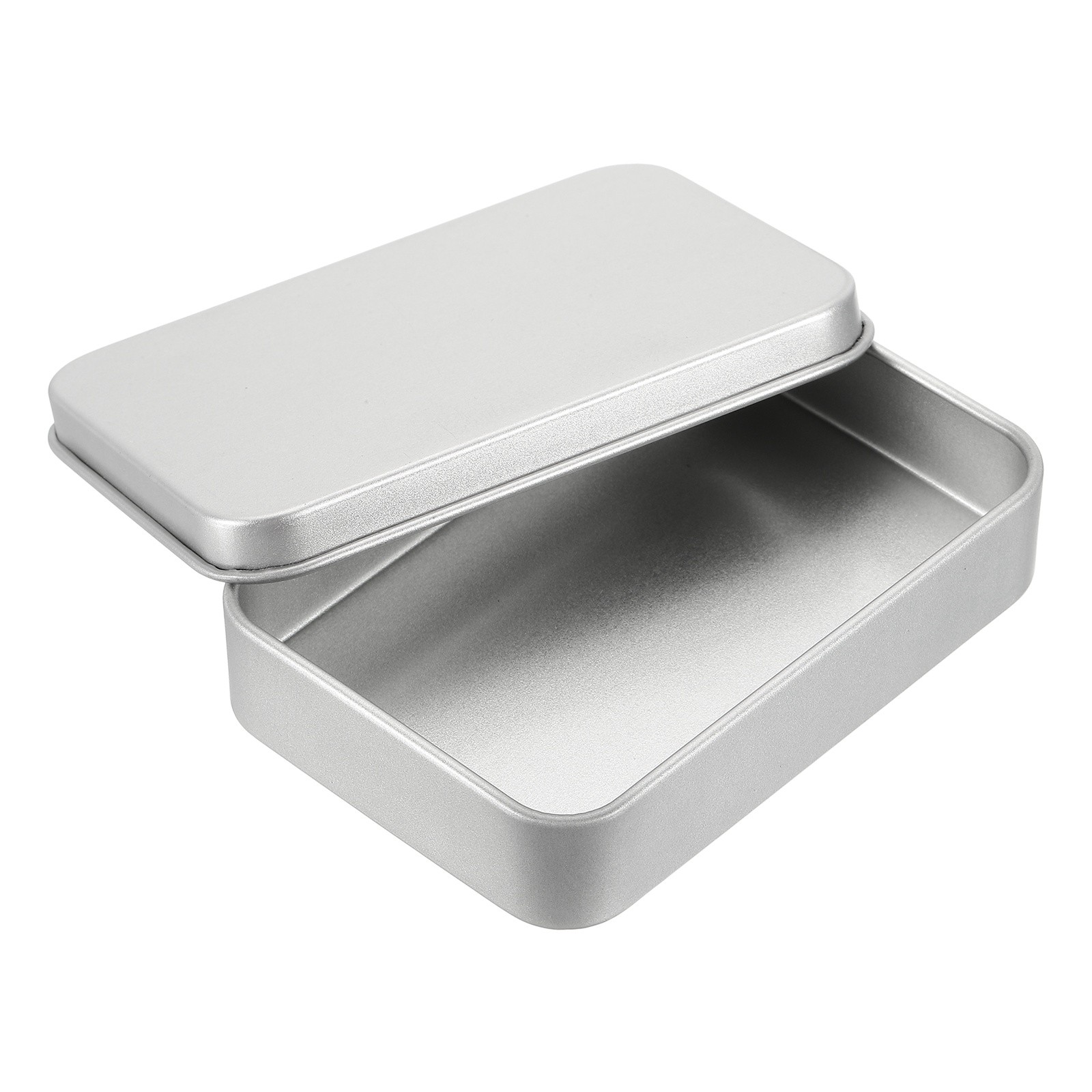 2Pcs 3.7 x 2.6 x 0.7 Inch Rectangular Storage Tins Box with Lid