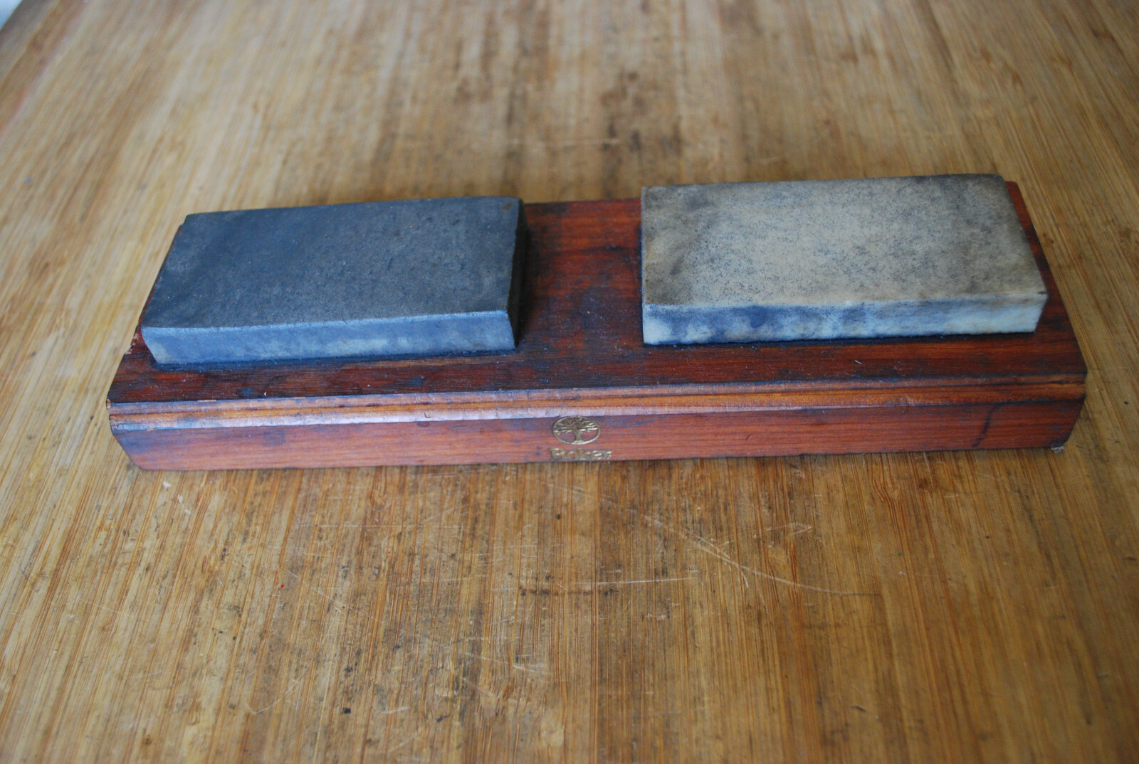 Used Boker Knife Sharpening Stone Set- two Stone Sharpening