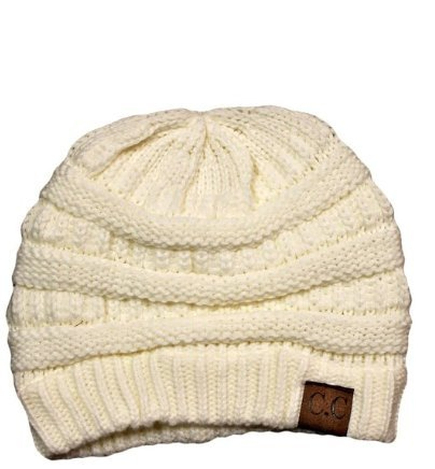 C.C Unisex Beanie Cap One Size Winter White