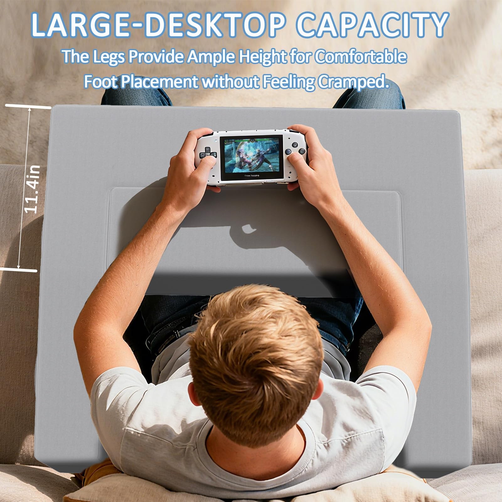 Lap Desk Pillow with Removable Cover Adjustable Angle Gaming Reading Pillow