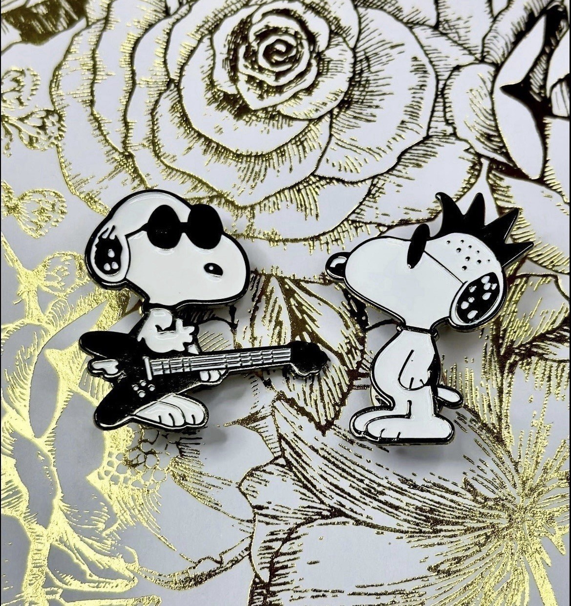 Snoopy Punk Rock 1.5 Inch Enamel Pin Set