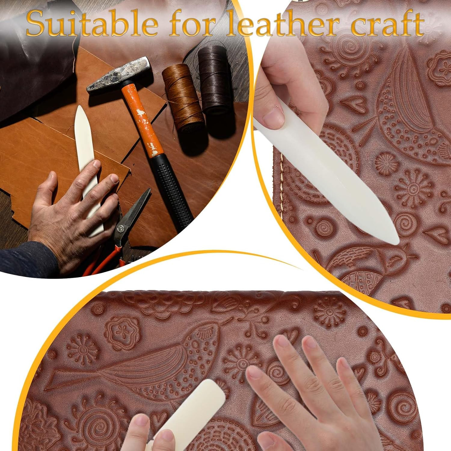 Giantree 4 Pcs Bone Folder Paper Creaser Set, Folding Scoring Burnishing Craftin
