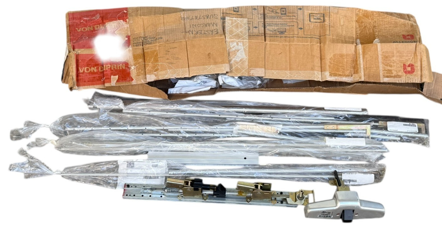 Von Duprin 8827-EO-US26D-3'299-304L Vertical Rod Exit Device Panic Bar US32D Kit