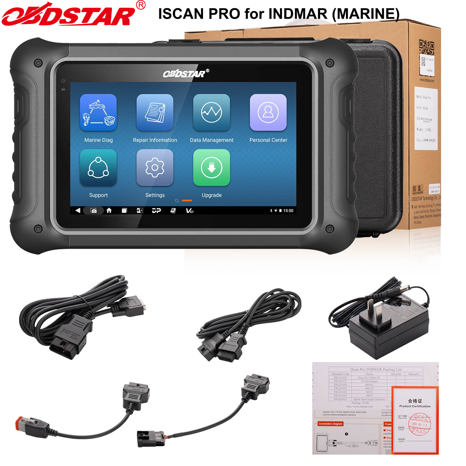 OBDSTAR ISCAN PRO For INDMAR (Marine) Support INDMAR Marine Diagnosis, BLM Reset