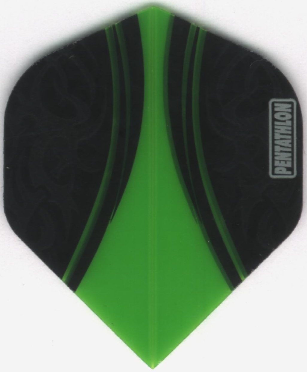 Green on Black PENTATHLON V-SWISH Dart Flights: 3 per set