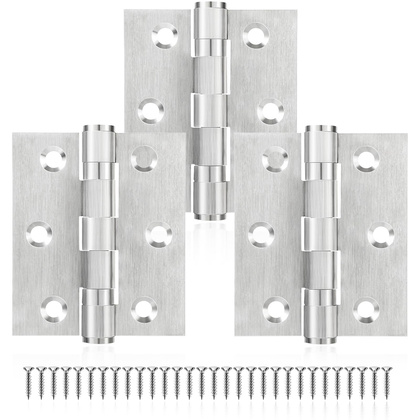 3 PCS 3 Inch Stainless Steel Door Hinges Ball Bearing 100LB Heavy Duty