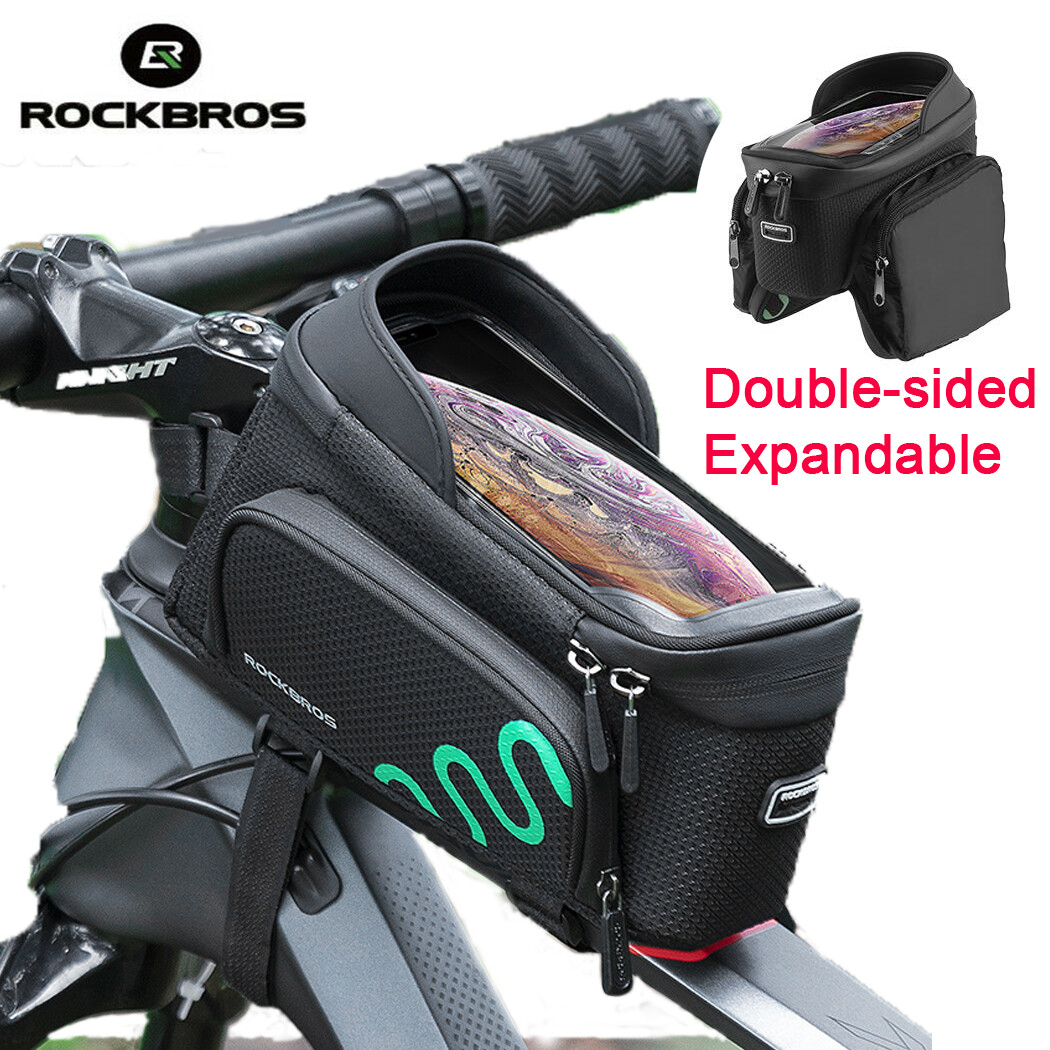 ROCKBROS Bike Frame Bag Cycling Mountain Road Bike Top Tube Bag with Side Bag