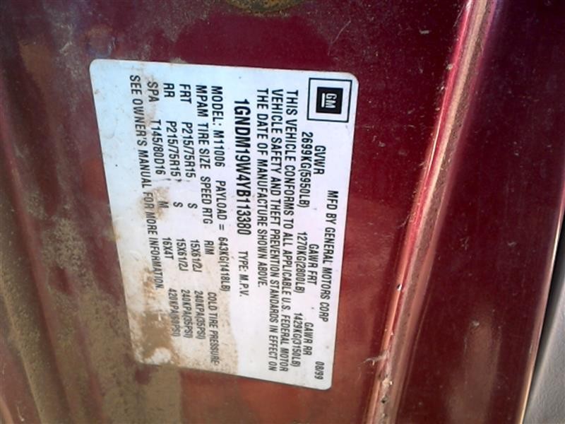 Used Transfer Case Assembly fits: 2000 Chevrolet Astro Grade A