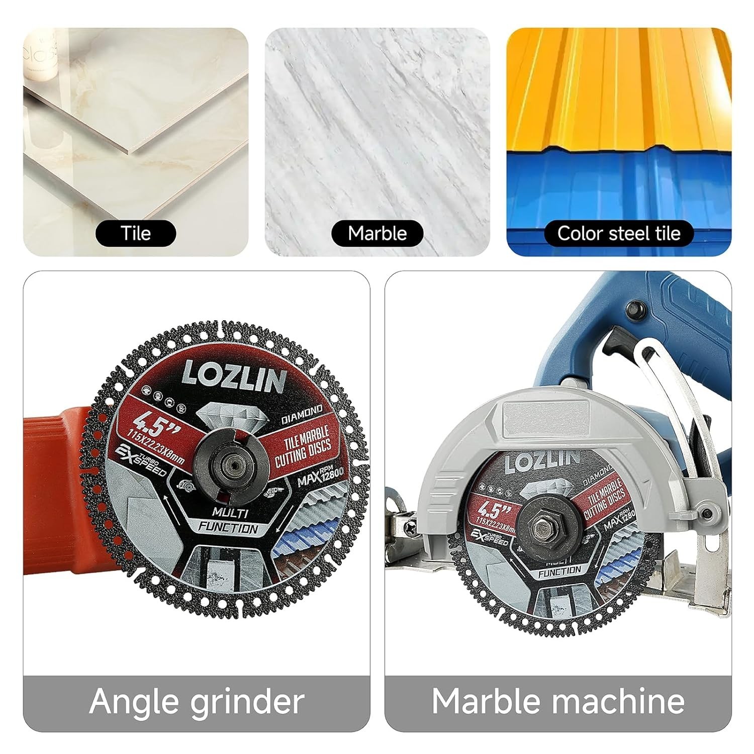 DIAMOND Blade 4.5" Ultra-Thin Tile Cutter 3PCS for Marble Ceramic