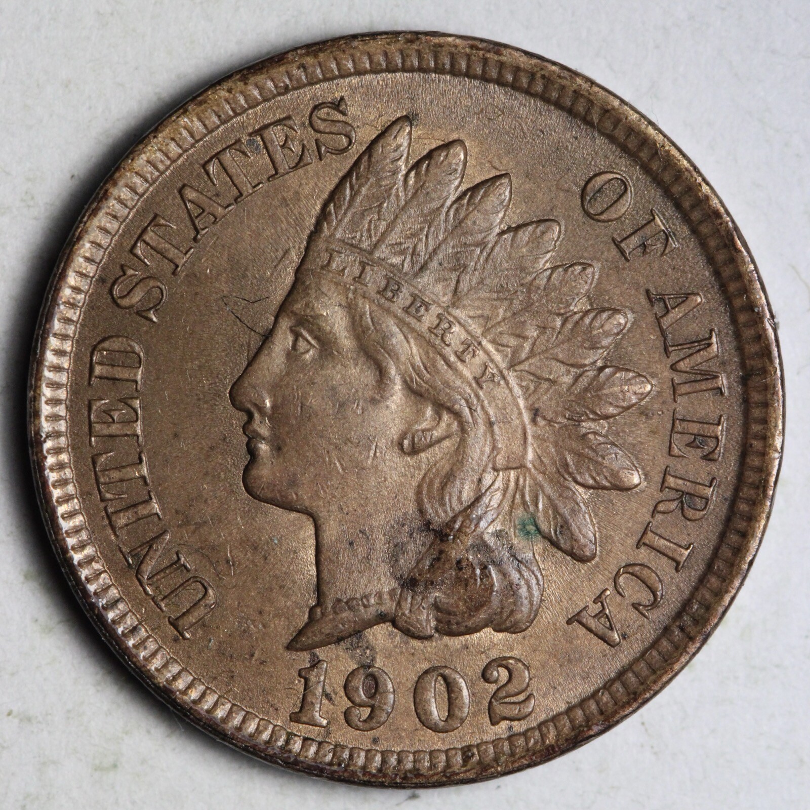 1902 Indian Head Cent Penny UNC *UNCIRCULATED* MS E207 T