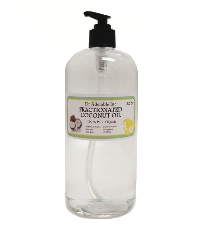 32 Oz with Pump Premium Pure Organic Best Fractionated Coconut Oil Shiny Hair