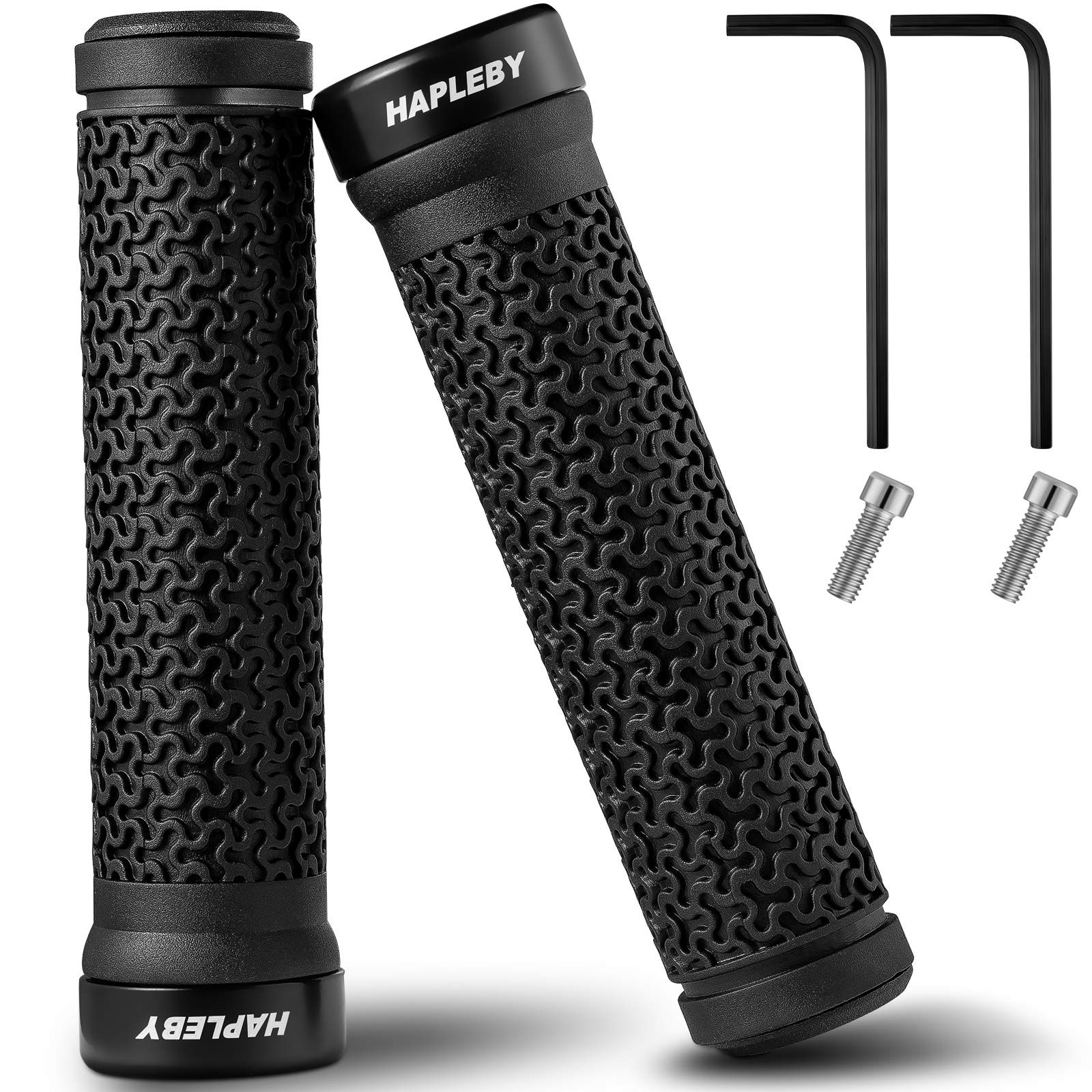 Hapleby Premium Bike Handlebar Grips, Single Lock-on Classic Locking