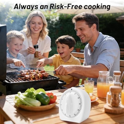 Kitchen Timers for Cooking,60 Minute Wind Up Timer,Visual Mechanical