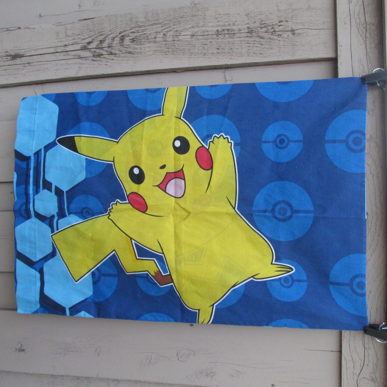 Nintendo Pokemon Pikachu Standard Size Pillowcase Replacement Blue Yellow
