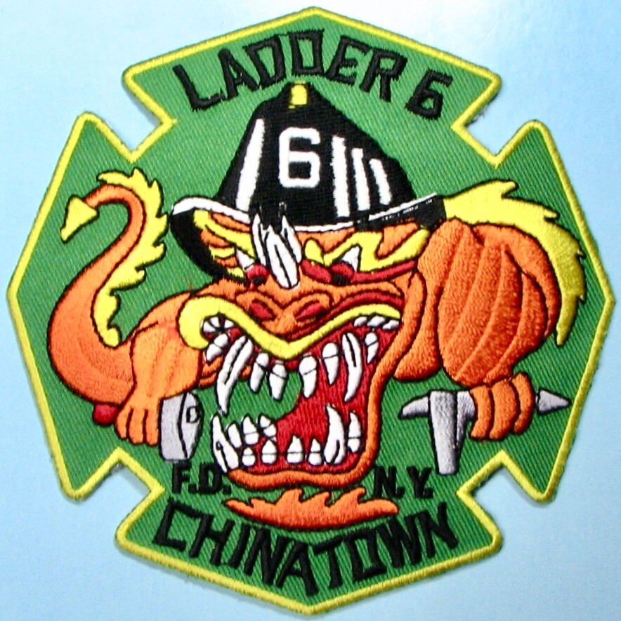 FDNY Ladder 6 Patch 4.5"X4.5". PP83.