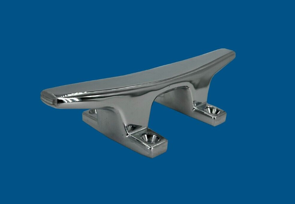 6" Boat Cleat - Polished Chrome Plated Zinc {LOT OF 4}