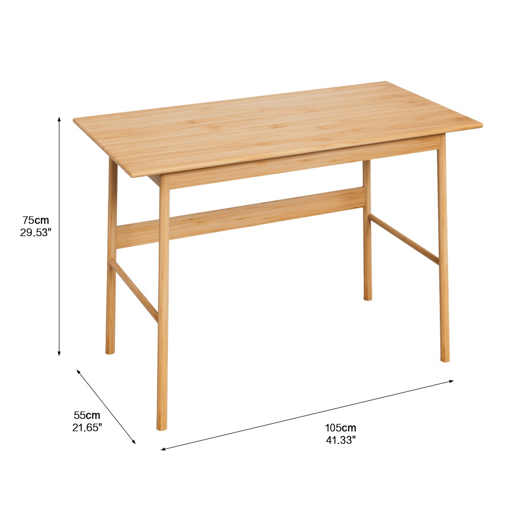 Modern Simple Work Desk Bamboo Writing Computer Desk for Gaming Desk Study Table