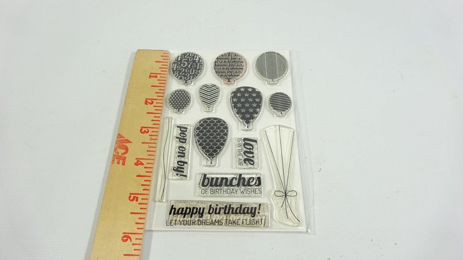Birthday Love Pop on By Clear Balloon Stamp Set