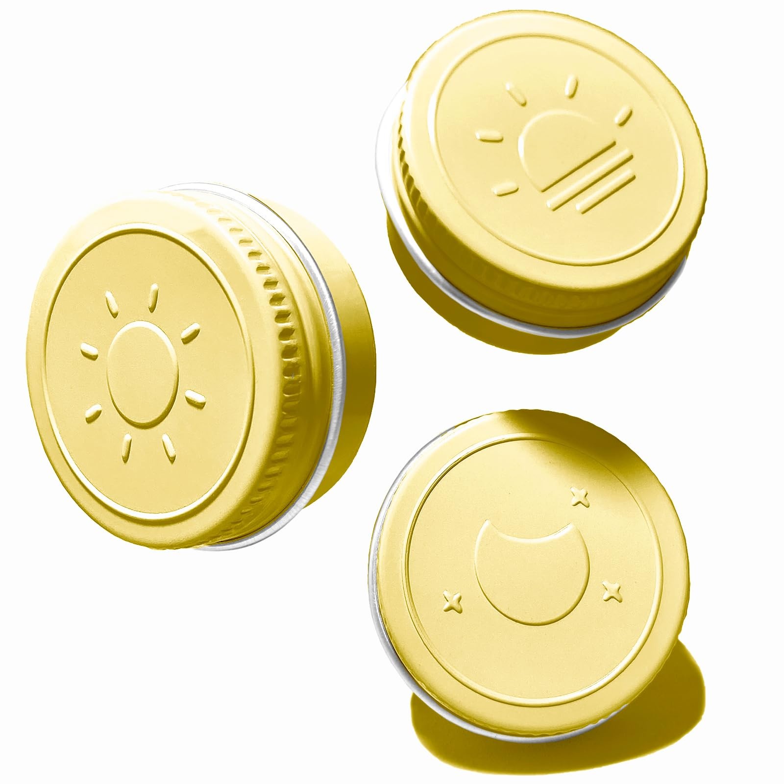 Extra Small Single Pill Box for Purse (3 Pack) Aluminum Screw Top Pill Container