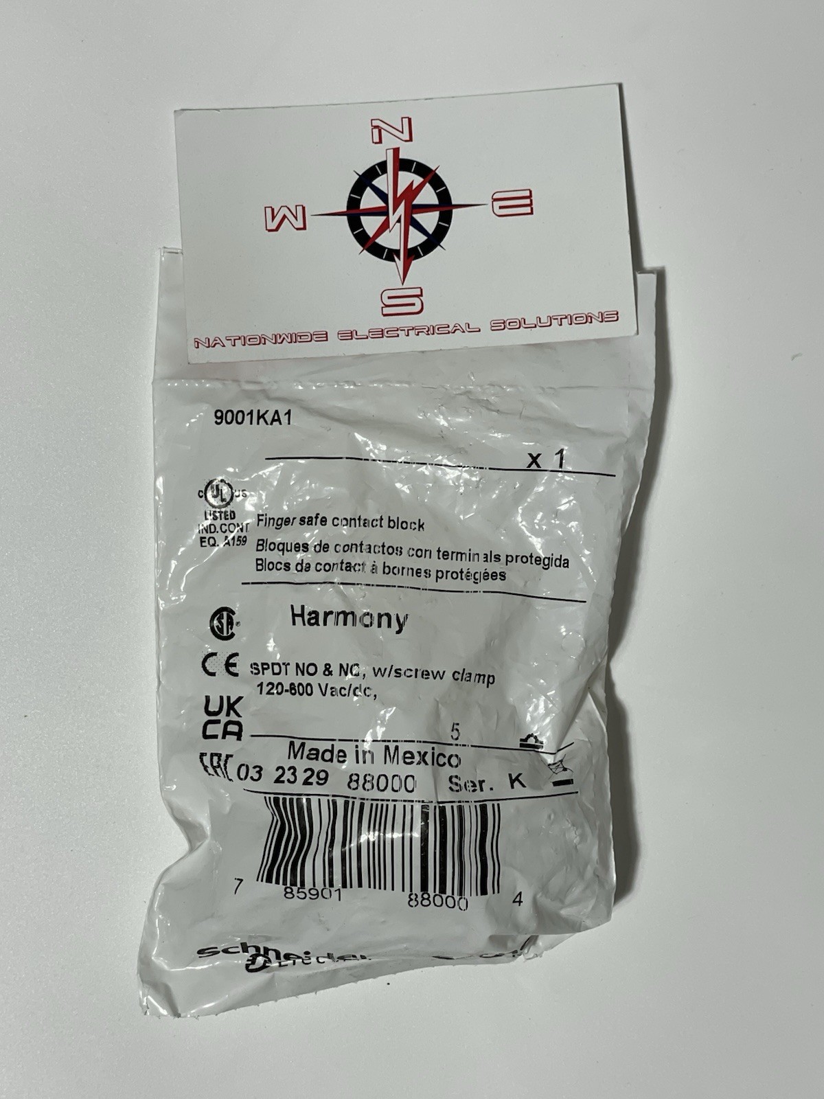 Schneider Electric 9001KA1 Contact Block (LOT of 2!)